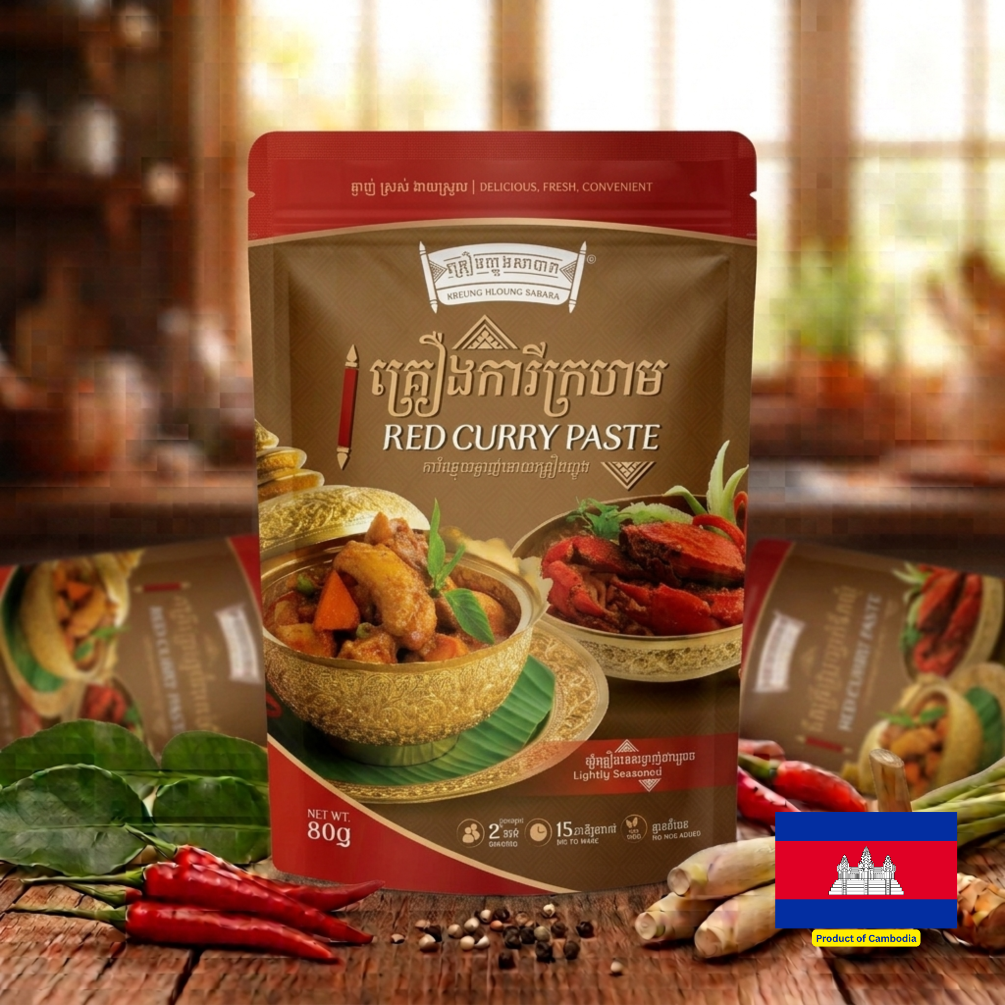 RED CURRY PASTE / គ្រឿងការីក្រហម 80g