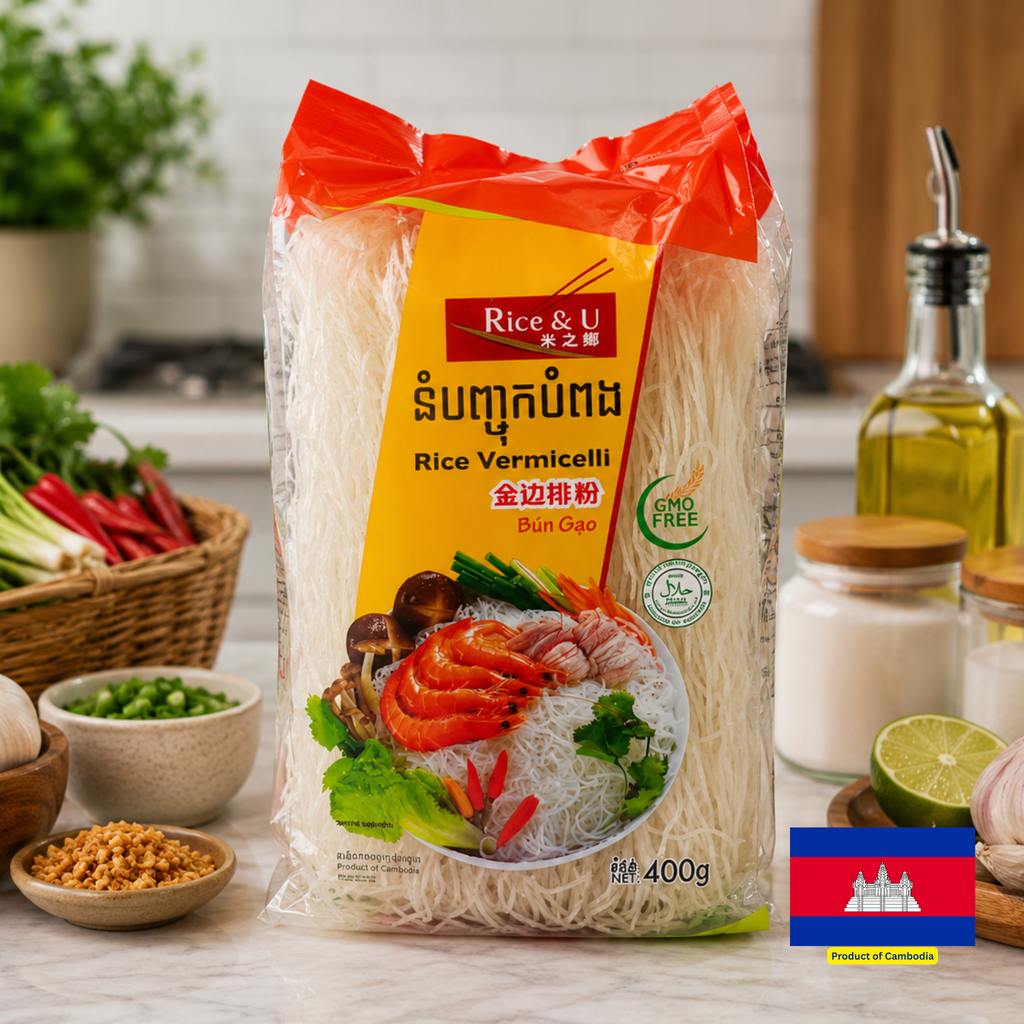 RICE & U RICE VERMICELLI នំបញ្ចុកបំពង 400g
