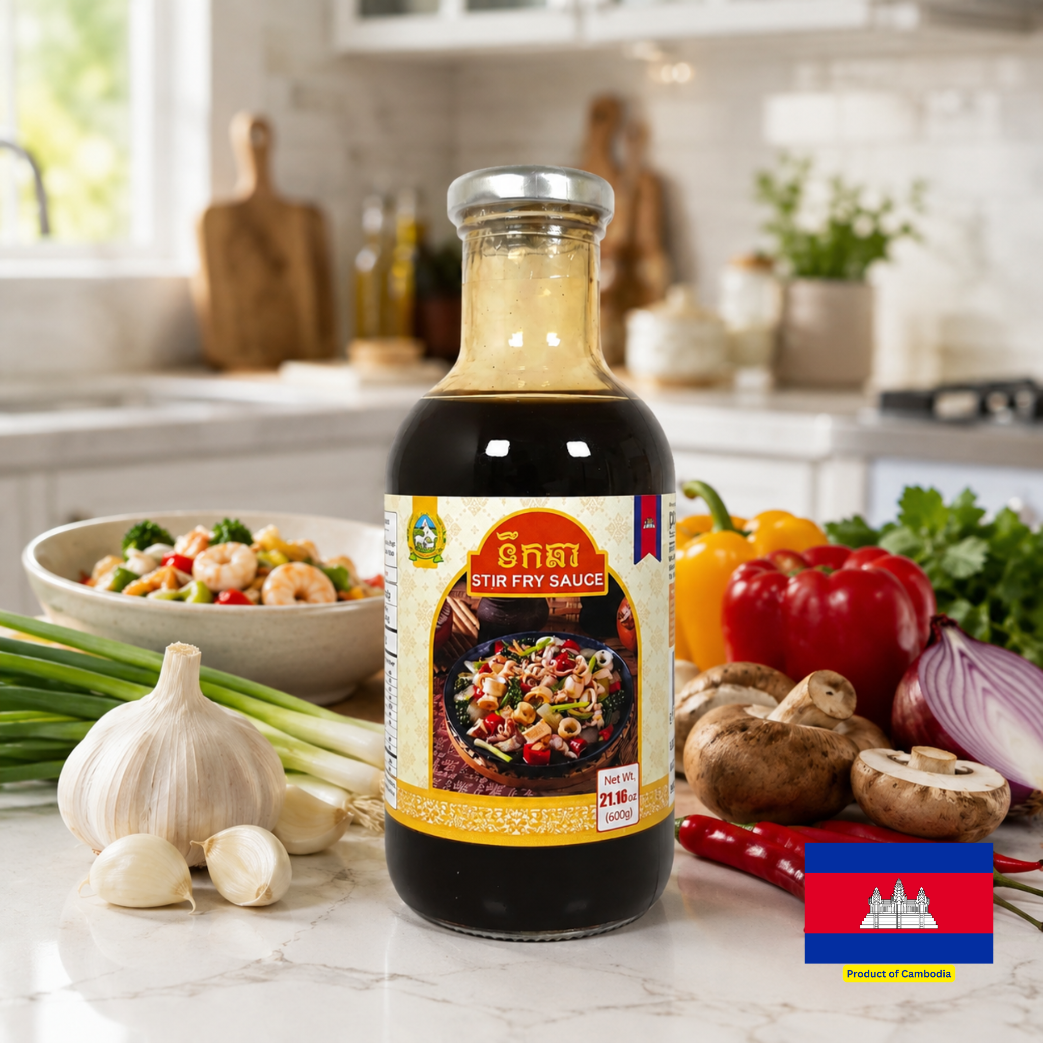 AUTHENTIC KHMER STIR FRY SAUCE (ទឹកឆา) – 600g (21.16 oz)